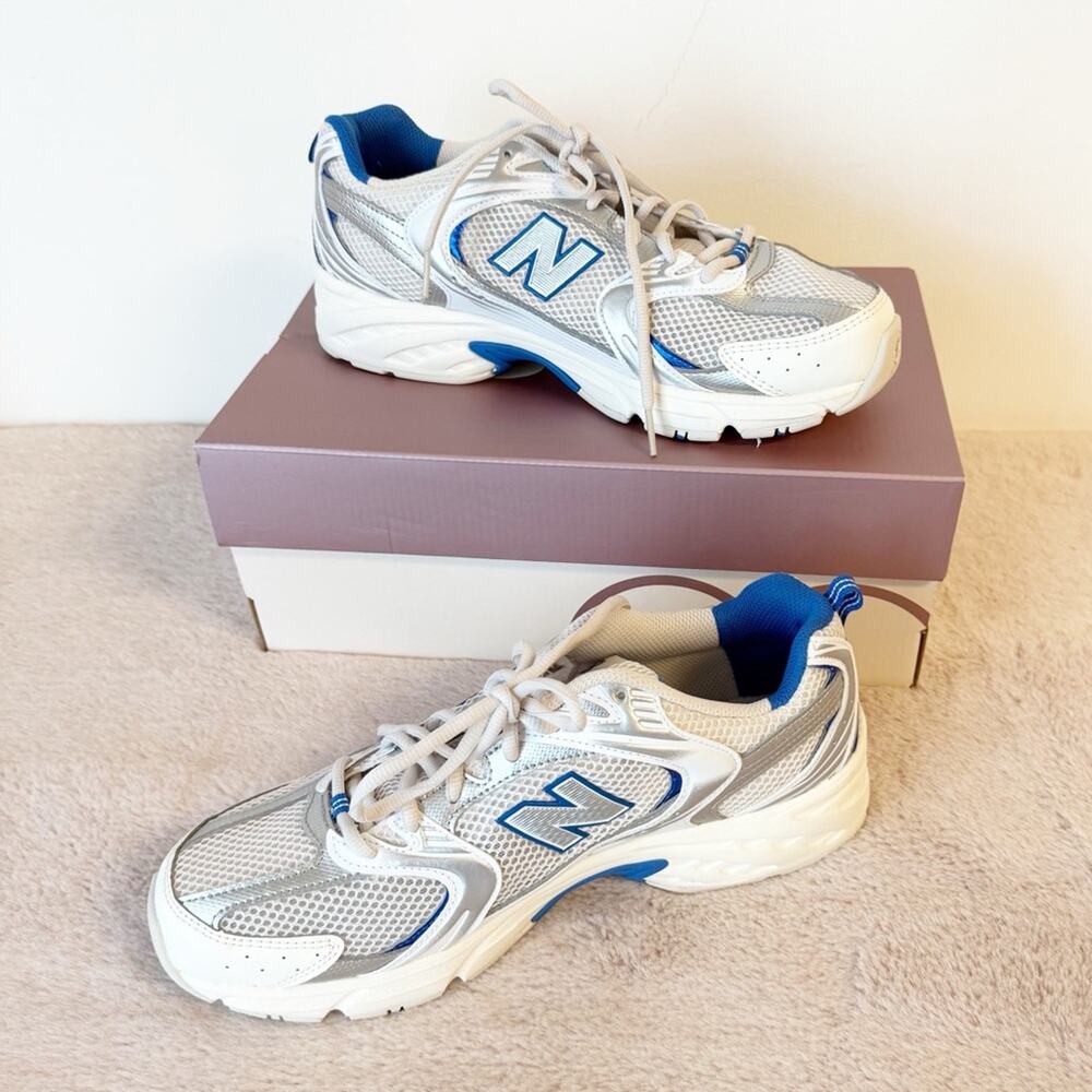 NIB NEW BALANCE 530 White Blue Running Shoes Size Women’s 11 / Men’s 8.5